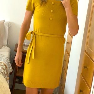 Mustard Yellow Sweater Dress